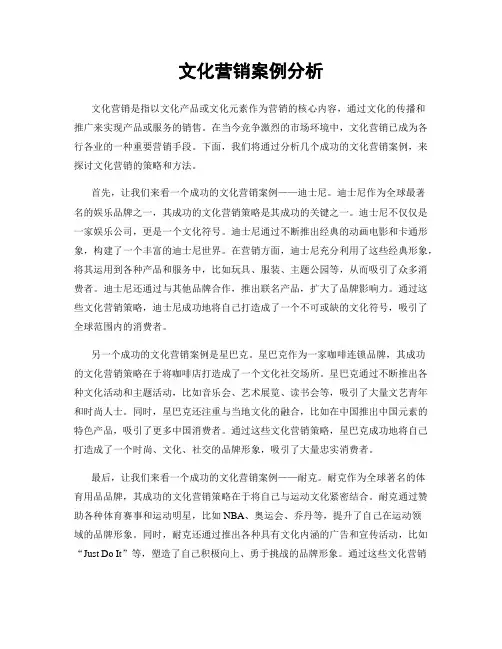 文化营销案例分析