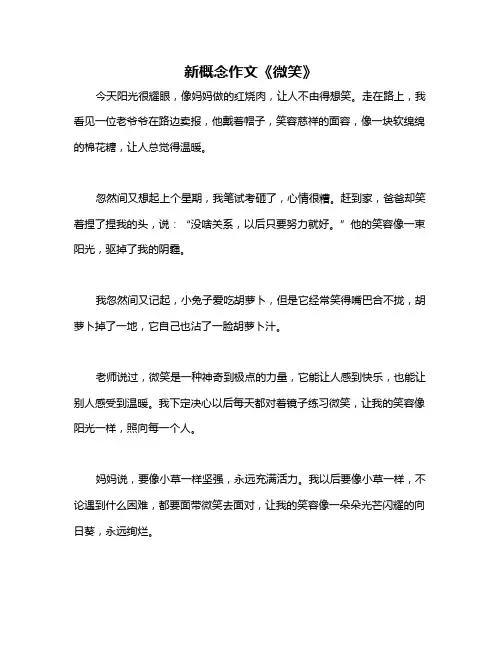 新概念作文《微笑》
