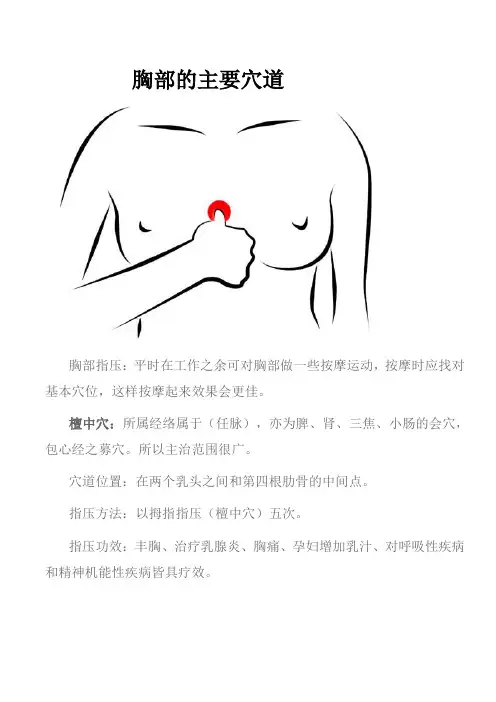 中医养生胸部的主要穴道及作用