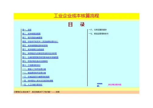 工业企业成本核算流程表格