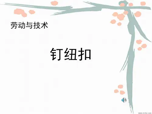钉纽扣小学劳动教育微课PPT课件