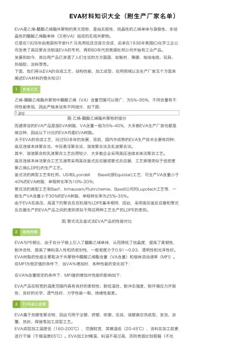 EVA材料知识大全（附生产厂家名单）