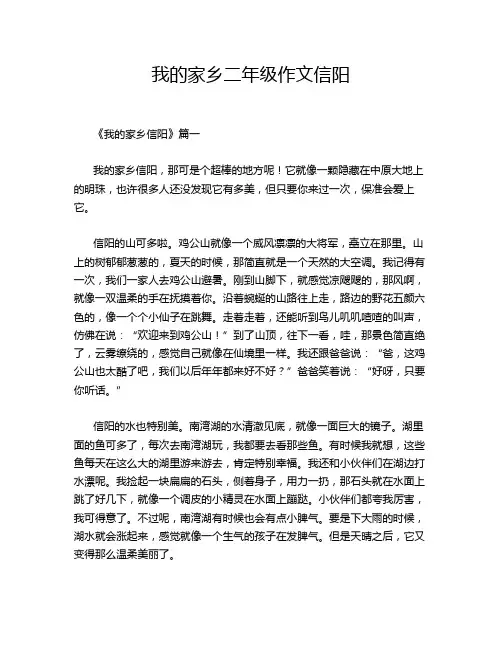我的家乡二年级作文信阳