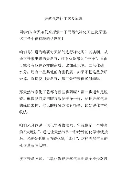 天然气净化工艺及原理