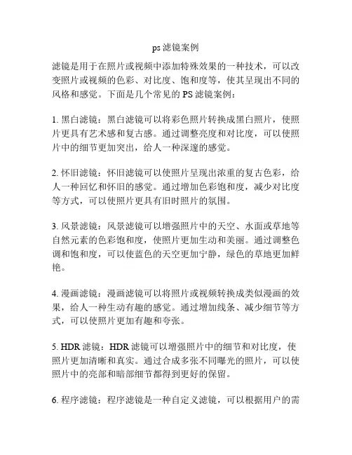 ps滤镜案例