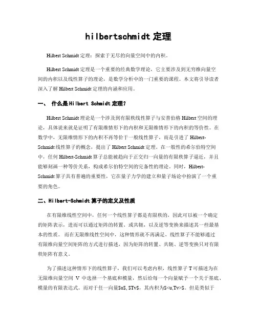 hilbertschmidt定理