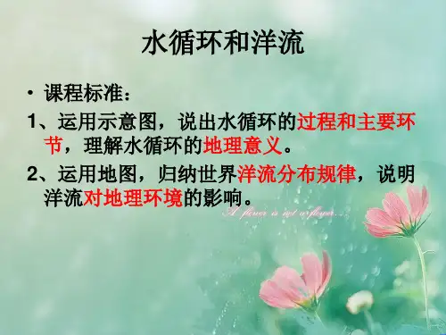 水循环和洋流PPT教学课件
