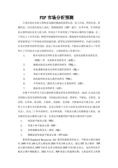 PDP基本概况