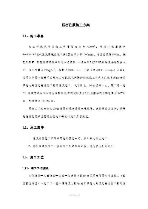 压密注浆施工方案73687