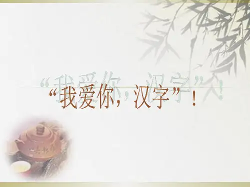 (赛课课件)五年级上册语文《我爱你,汉字》  (共12张PPT)