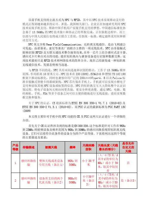 关于NFC认证的测试介绍