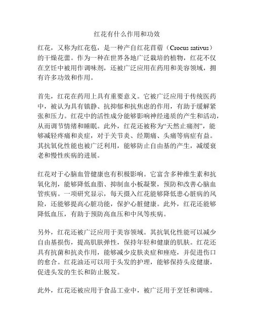 红花有什么作用和功效