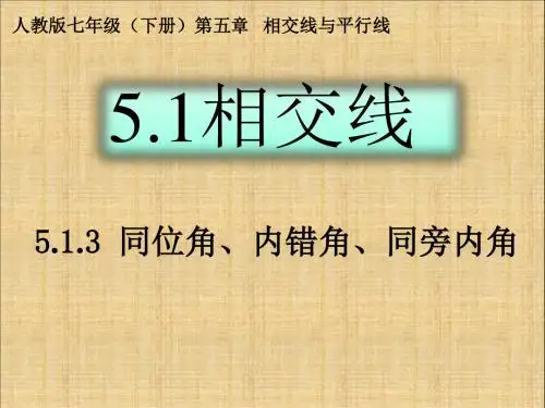 5.1.3同位角、内错角、同旁内角