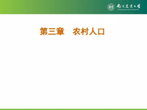 第3章 农村人口