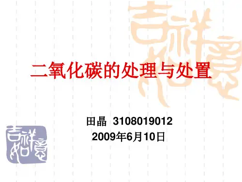 二氧化碳的处理与处置
