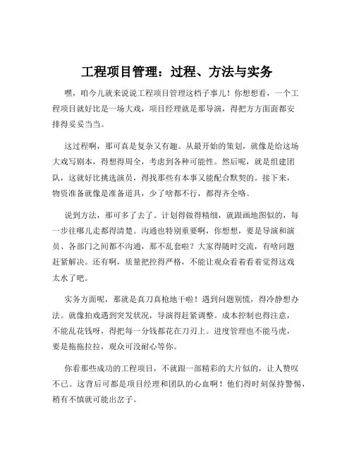 工程项目管理：过程、方法与实务
