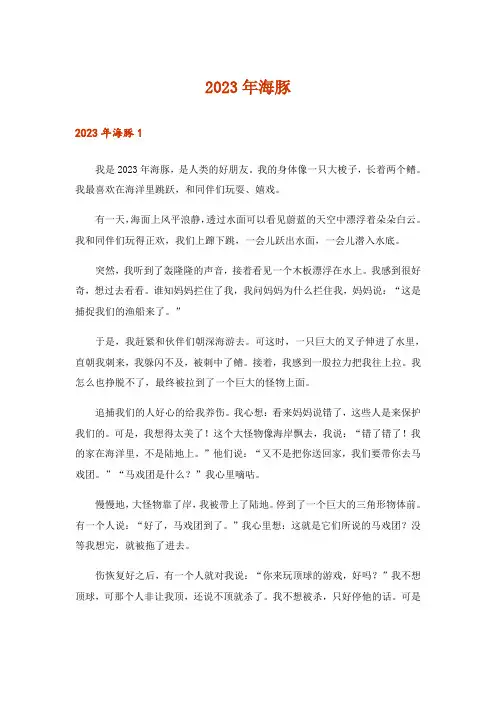 2023年实用文_海豚