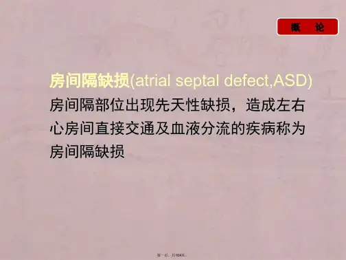 房室间隔缺损超声诊断可修改文字