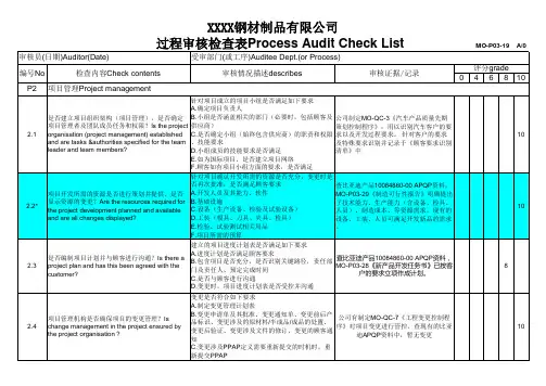 VDA6.3过程审核检查表_案例(参考即可)