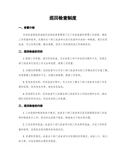 巡回检查制度