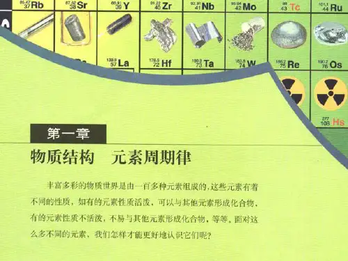 人教版化学必修二1.1《元素周期表》同步授课课件优秀课件PPT