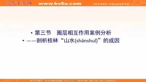 山东新高考地理选择性必修一课件第三单元第三节圈层相互作用案例分析剖析桂林山水的成因