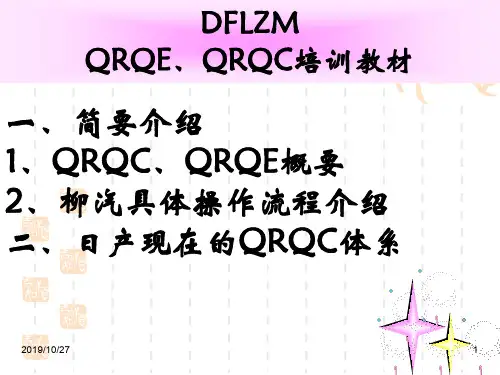 DFLZM、QRQE、QRQC培训教材