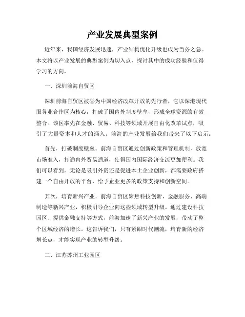 产业发展典型案例