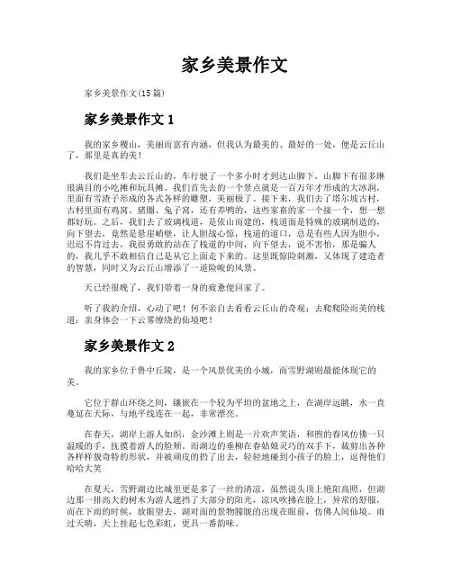 家乡美景作文