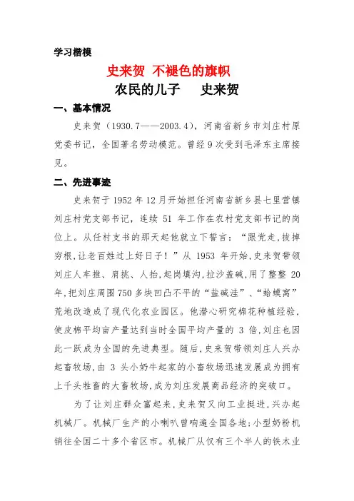 史来贺精神
