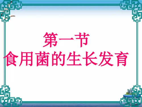 食用菌生理与营养PPT课件