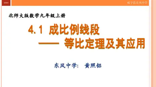 九年级上册数学第四章等比定理及其应用课件PPT