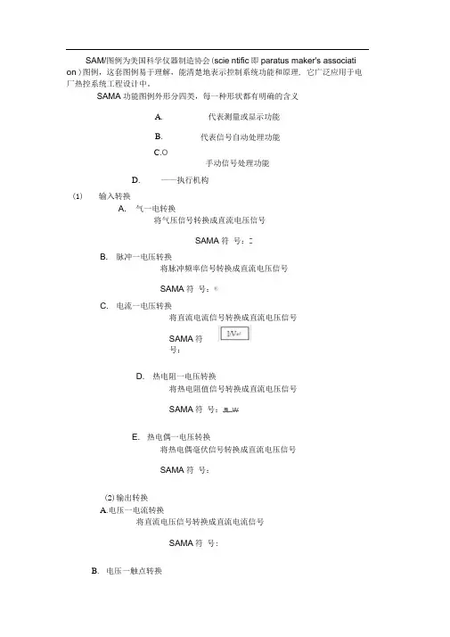 最新版权威的SAMA图例说明