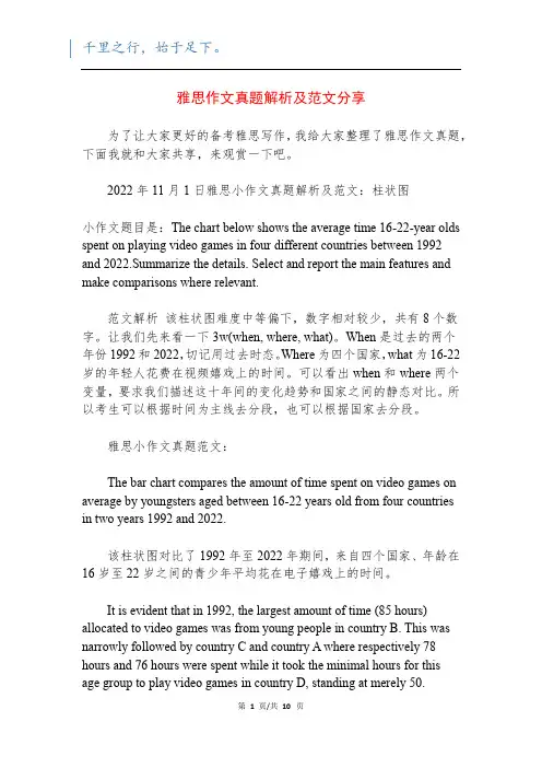 雅思作文真题解析及范文分享