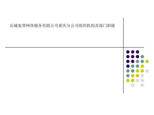 长城宽带网络服务有限公司重庆分公司组织机构及部门职能
