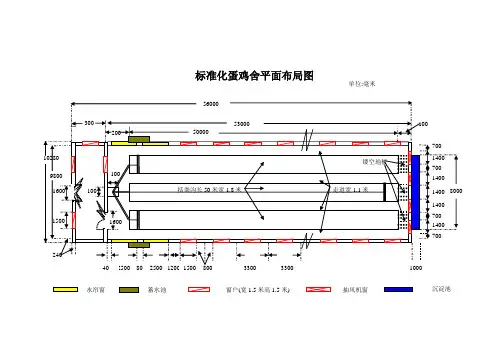 标准化蛋鸡鸡舍平面布局图
