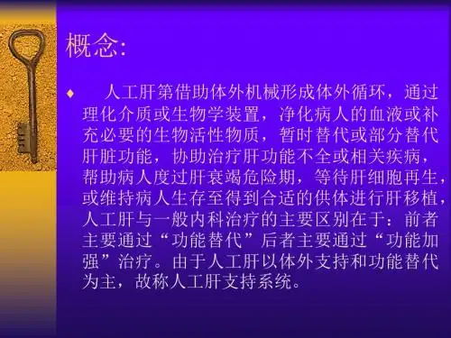 最新人工肝在重肝中的应用-精选PPT文档