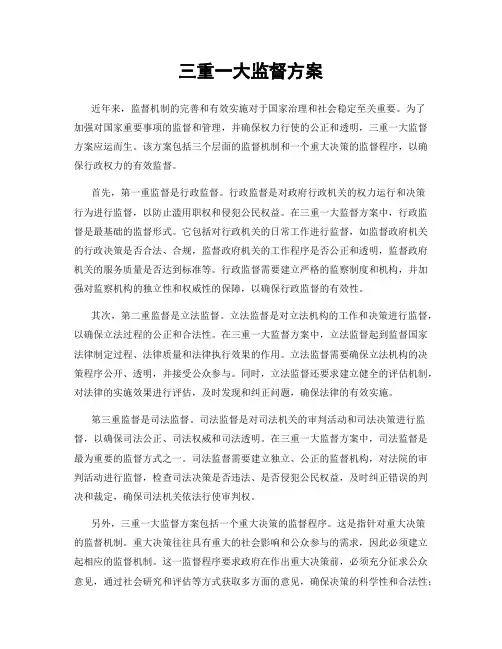 三重一大监督方案