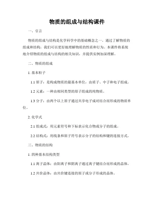 物质的组成与结构课件