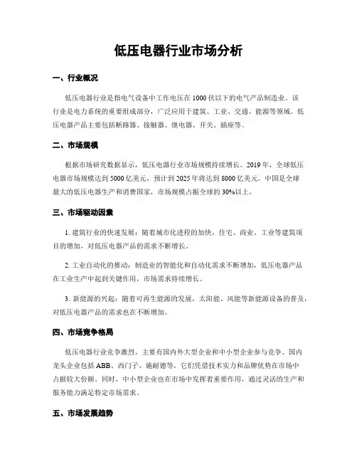 低压电器行业市场分析