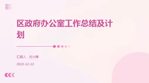 区政府办公室工作总结及计划
