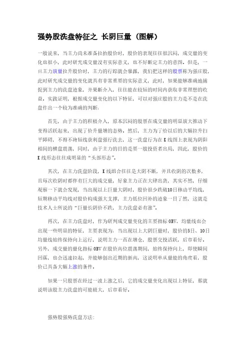 强势洗盘之长阴巨量图解