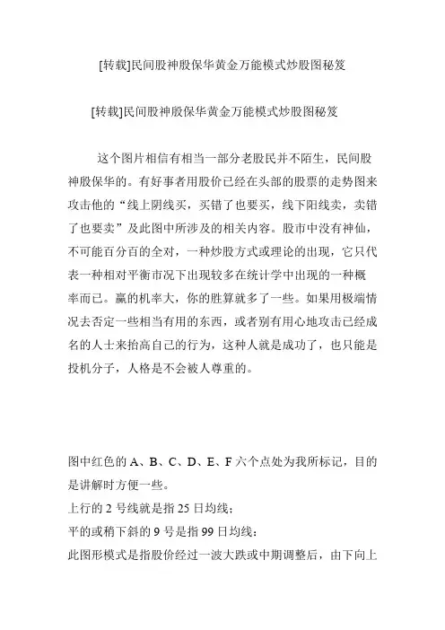 [转载]民间股神殷保华黄金万能模式炒股图秘笈