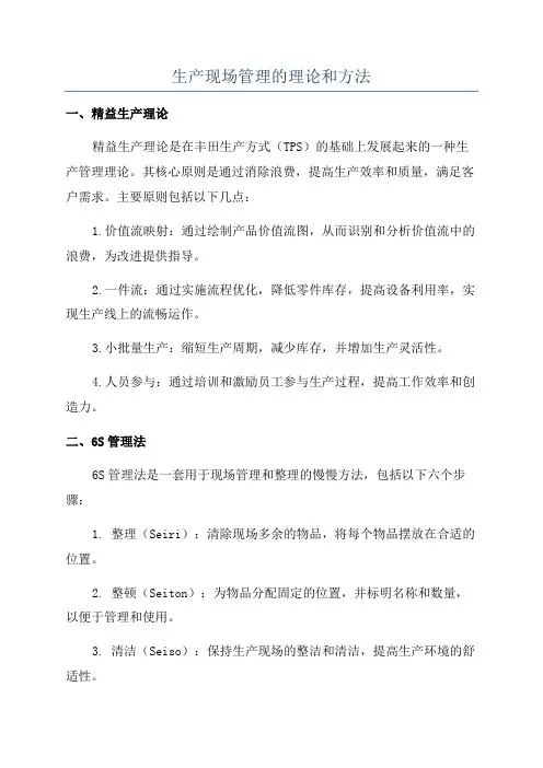 生产现场管理的理论和方法