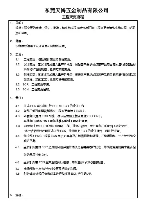 ECR和ECN流程