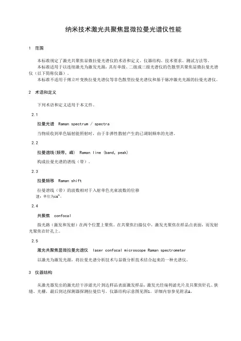 纳米技术激光共聚焦显微拉曼光谱仪性能