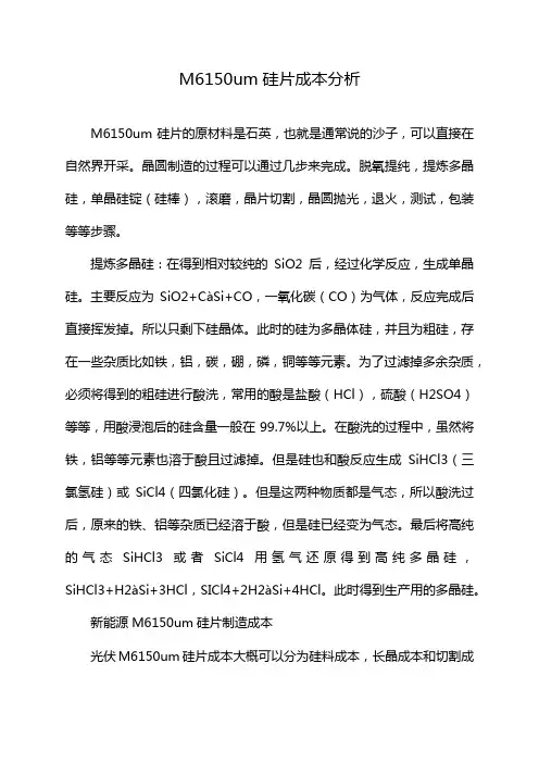 M6150um硅片成本分析