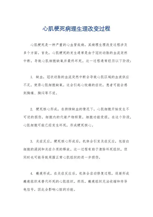心肌梗死病理生理改变过程