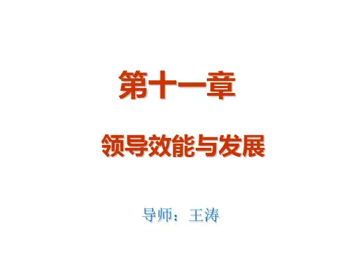 领导学基础(第十一章)