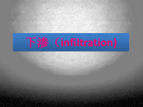 下渗(infiltration)